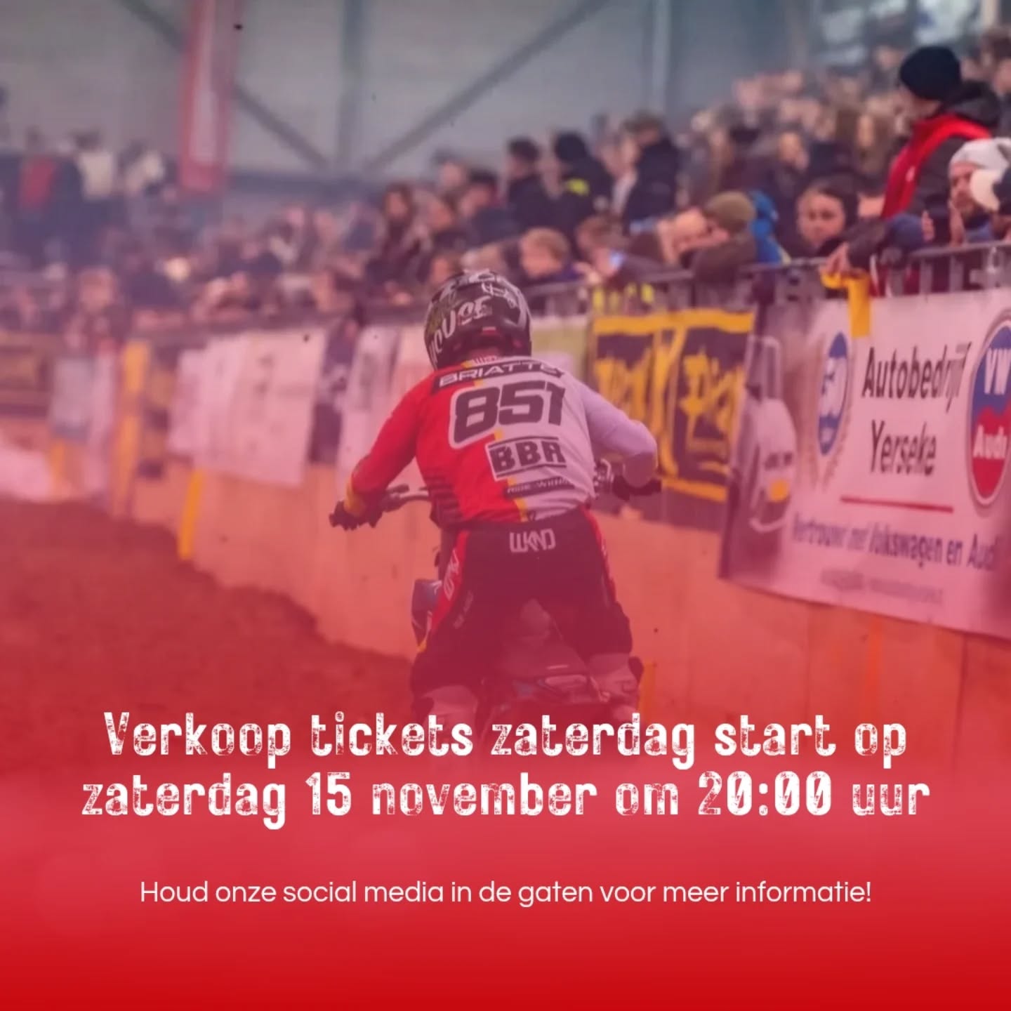 Verkoop zaterdag-tickets JobManiac Supercross Goes