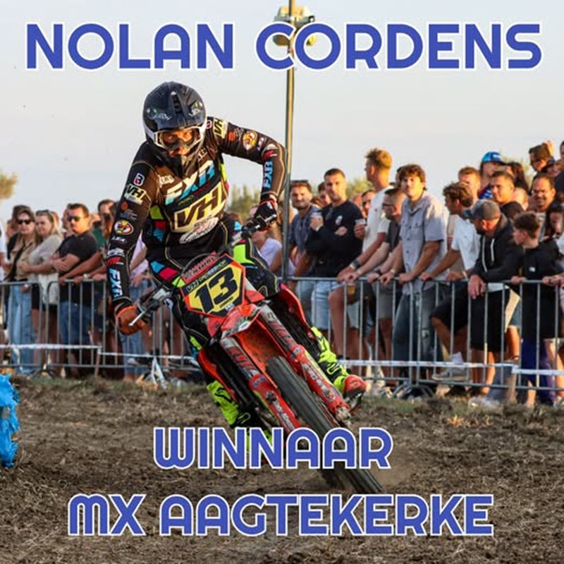 Nolan Cordens wint MX Aagtekerke
