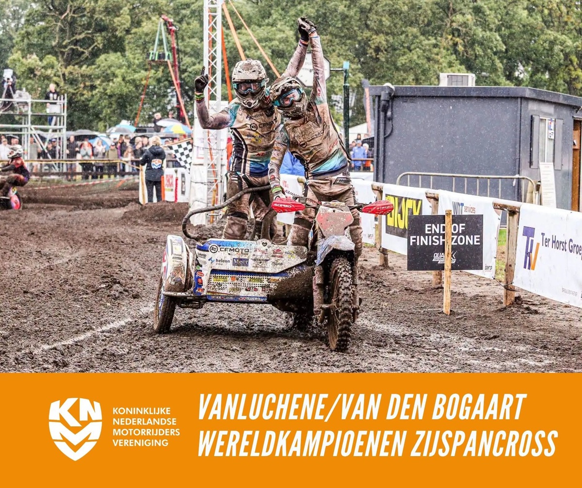 Vanluchene / Van den Bogaart wereldkampioen Zijspancross in Varsseveld!