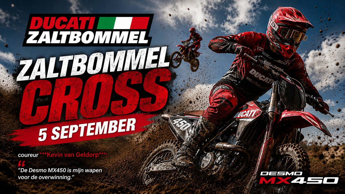 Ducati Zaltbommel neemt met Kevin van Geldorp deel aan Bommel Cross