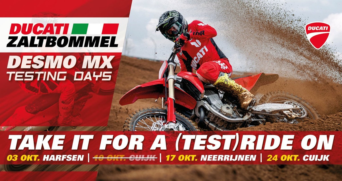 Ducati testdag MC Cuijk verplaatst naar zaterdag 24 oktober