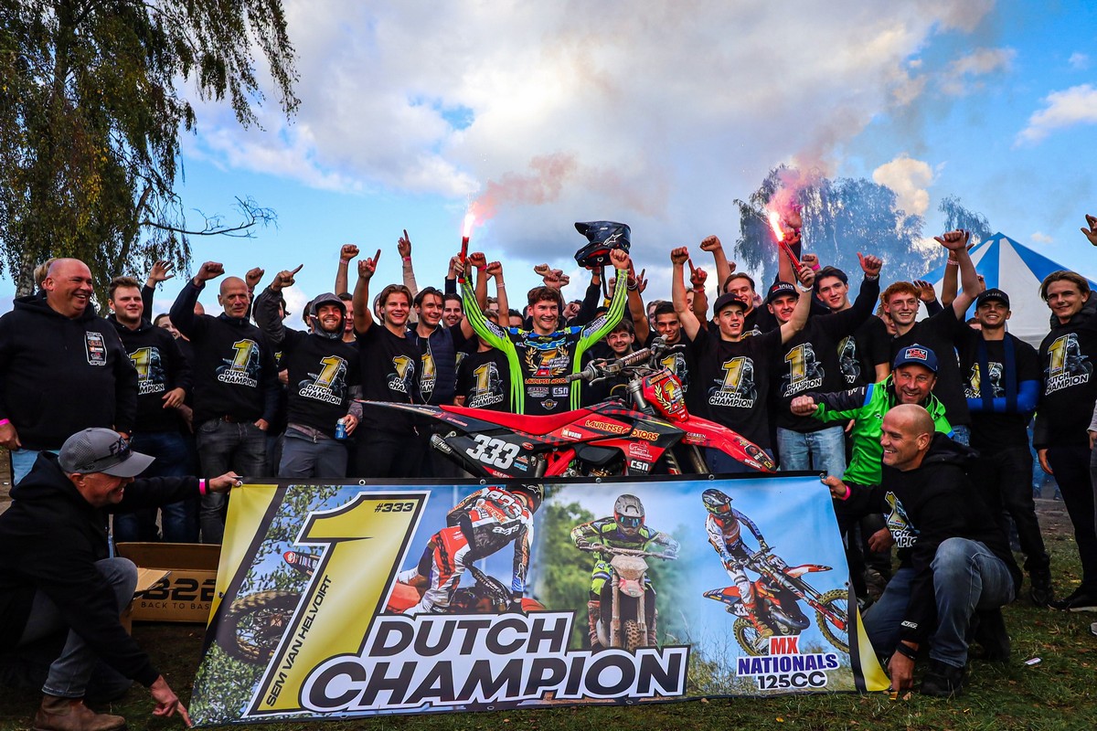 Sem van Helvoirt (17) kroont zich tot Nederlands kampioen MX-Nationals 125cc